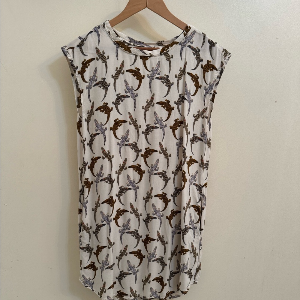 H&M Sleeveless Crocodile Print Dress